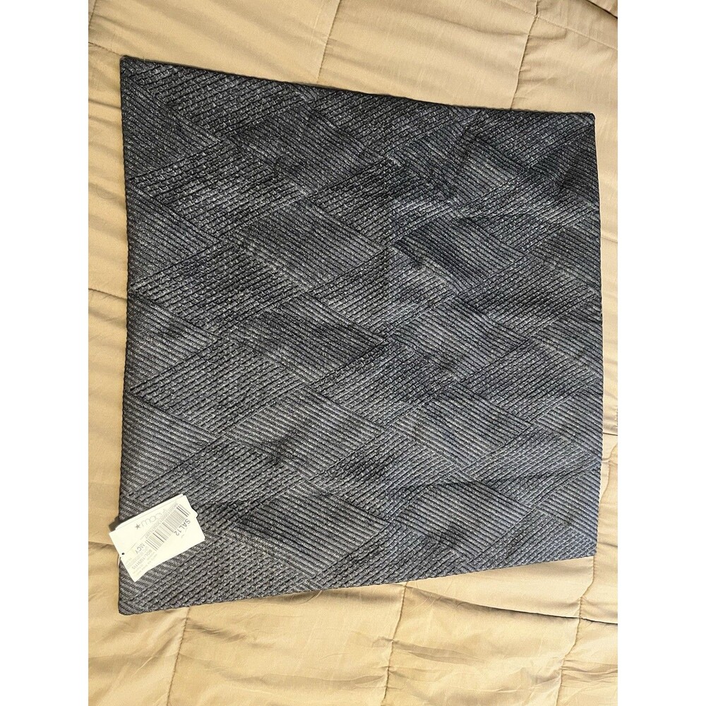 Hotel Collection Composite Geometric European Sham – Pima Cotton Sateen, Indigo